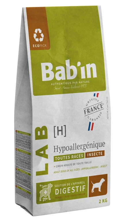 BAB'IN LAB 10kg Hypoallergénique protéines d'insectes (intolérances et allergies)